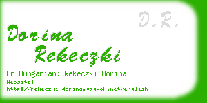 dorina rekeczki business card